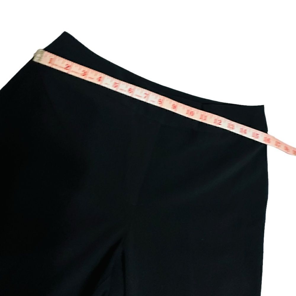 Vintage Requirements Black Crepe High Waist Flat Front Trousers Size 6 NWT - Picture 10 of 11